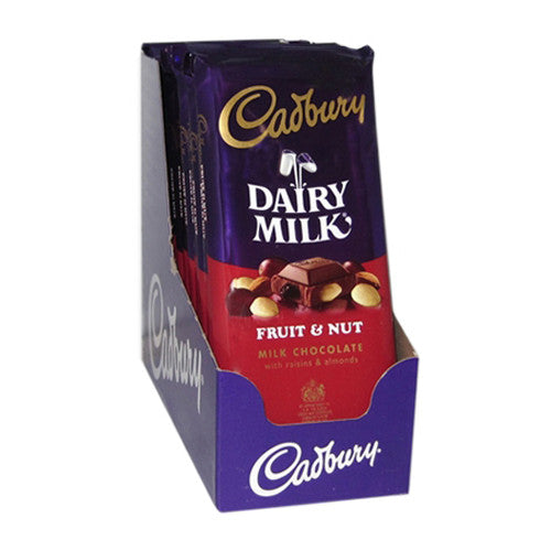 Cadbury Fruit And Nut Chocolate Milk Chocolate Bar - 3.5 Oz/14 Ea